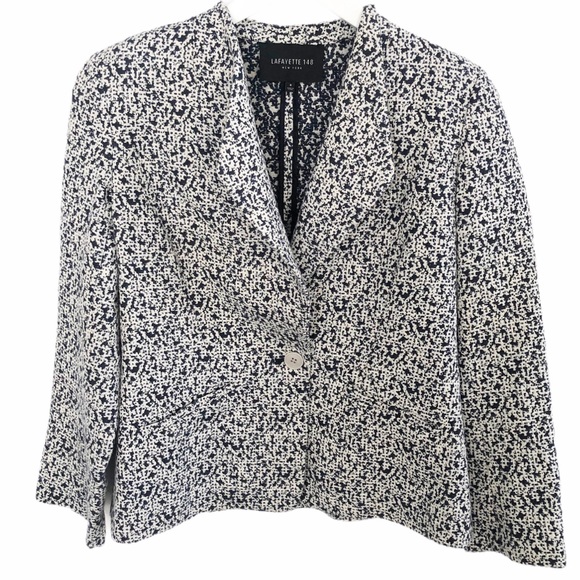 Lafayette 148 Digital Print Blazer SZ 4 - Picture 3 of 7
